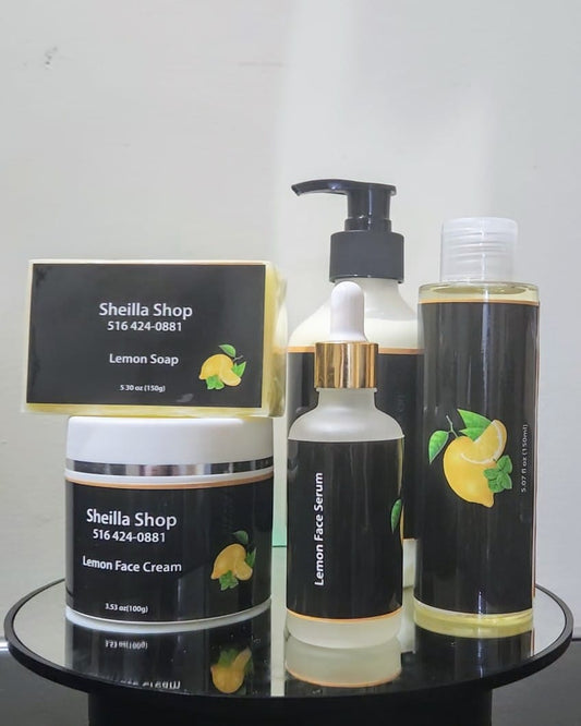 Natural organic lemon skincare face bleaching cream